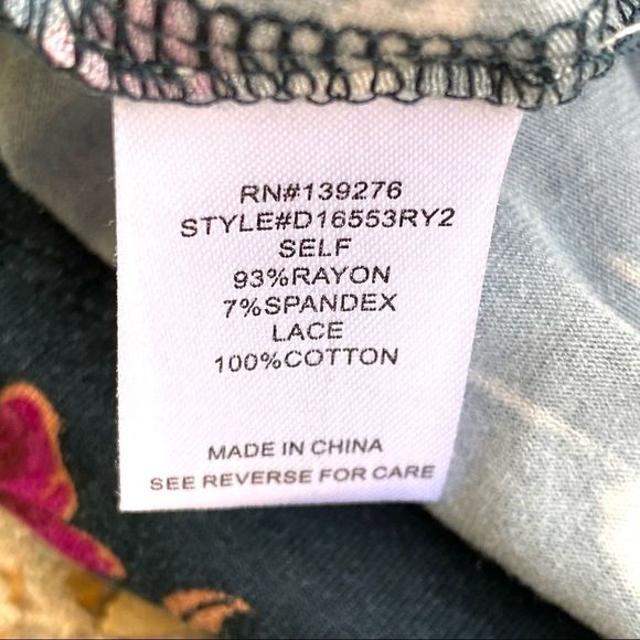 Daniel Rainn Stitch Fix Floral Crochet Lace Long Sleeve Boho Blouse Size M - Picture 10 of 12